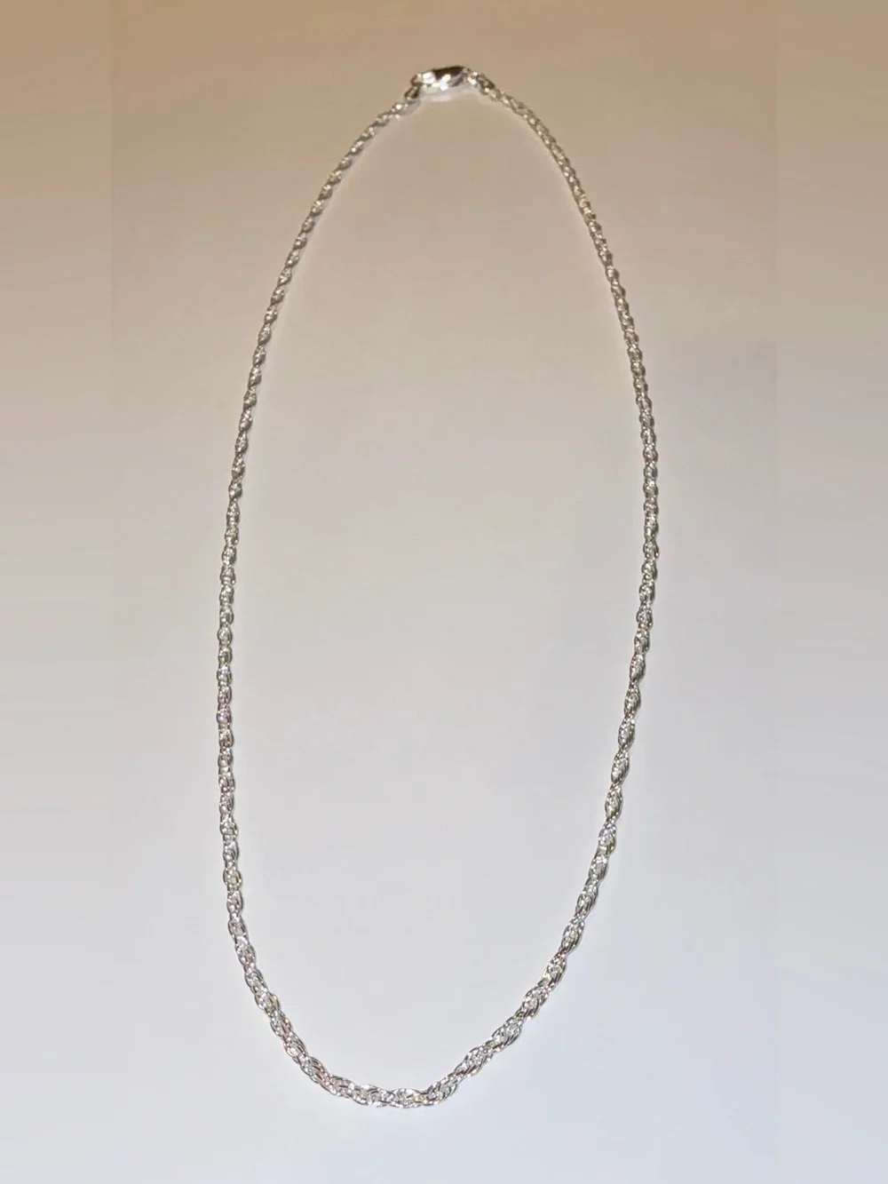 Italian 925 Sterling Silver  Rope Chain Necklace -  18”